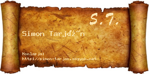 Simon Tarján névjegykártya